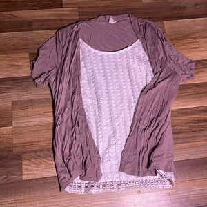 Naif layered crochet blouse